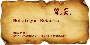 Metzinger Roberta névjegykártya